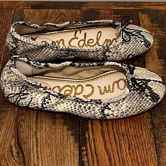 New w/ box! Sam Edelman Felicia Snakeskin ballet flats Size 7 - Picture 5 of 6